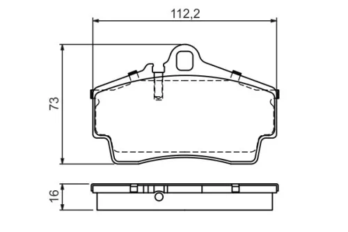 BOSCH Brake Pad Set, disc brake (0986494265)