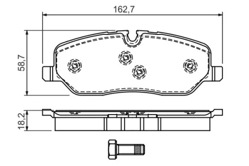 BOSCH Brake Pad Set, disc brake (0986494147)