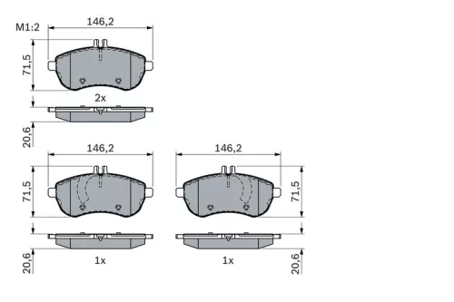 BOSCH Brake Pad Set, disc brake (0 986 494 161)