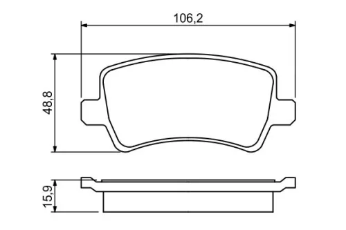 BOSCH Brake Pad Set, disc brake (0 986 494 248)