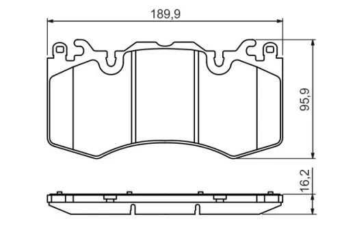 BOSCH Brake Pad Set, disc brake (0986494440)