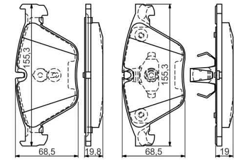 BOSCH Brake Pad Set, disc brake (0986494549)