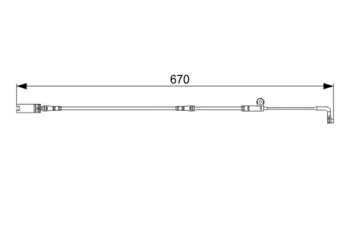BOSCH Warning Contact, brake pad wear (1987473002)