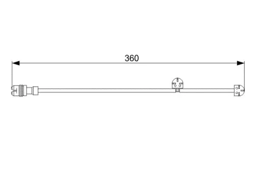 BOSCH Warning Contact, brake pad wear (1 987 473 023)