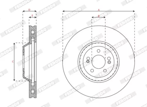 FERODO Brake Disc (DDF2521C-1)