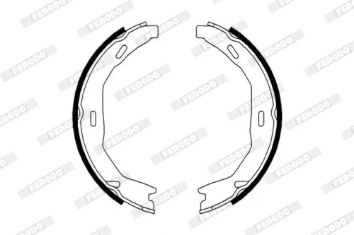 FERODO Brake Shoe Set, parking brake (FSB690)