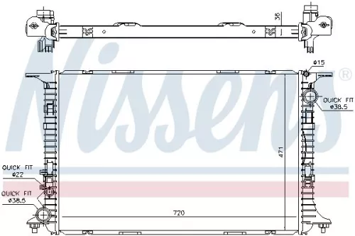 NISSENS Radiator, engine cooling (60359)