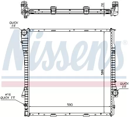 NISSENS Radiator, engine cooling (60788A)