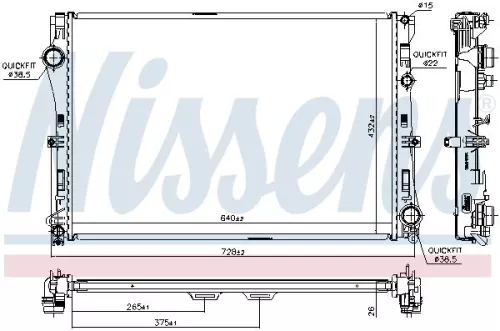 NISSENS Radiator, engine cooling (627033)