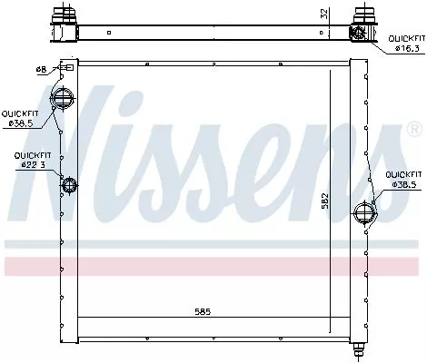 NISSENS Radiator, engine cooling (60826)