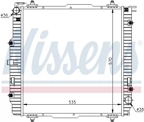 NISSENS Radiator, engine cooling (62599A)