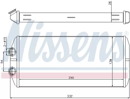 NISSENS Heat Exchanger, interior heating (71164)