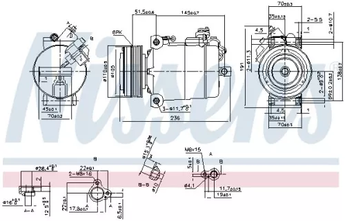 NISSENS Compressor, air conditioning (890043)