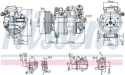 NISSENS Compressor, air conditioning (890246)