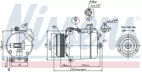 NISSENS Compressor, air conditioning (89034)