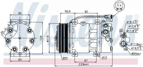 NISSENS Compressor, air conditioning (89035)
