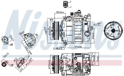 NISSENS Compressor, air conditioning (89052)