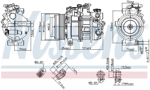 NISSENS Compressor, air conditioning (890717)