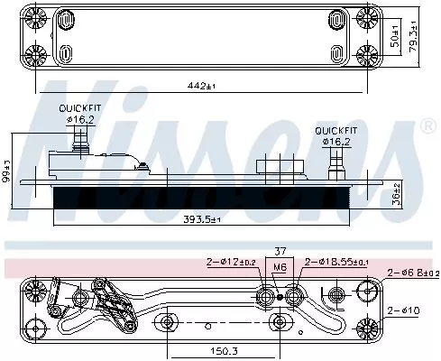 NISSENS Oil Cooler, automatic transmission (90837)