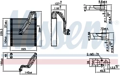 NISSENS Evaporator, air conditioning (92363)