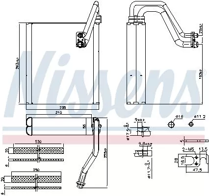 NISSENS Evaporator, air conditioning (92427)