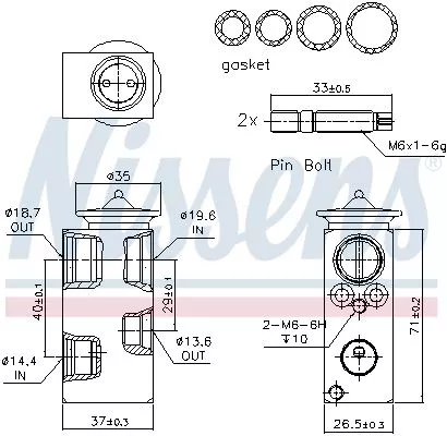 NISSENS Expansion Valve, air conditioning (999241)