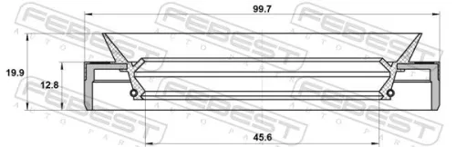 FEBEST Shaft Seal, drive shaft (95MES-47981320C)