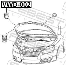 FEBEST Buffer, bonnet (VWD-002)