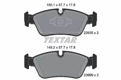 TEXTAR Brake Pad Set, disc brake (2393501)