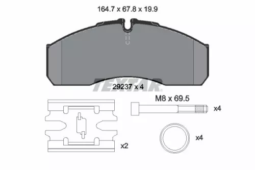TEXTAR Brake Pad Set, disc brake (2923701)