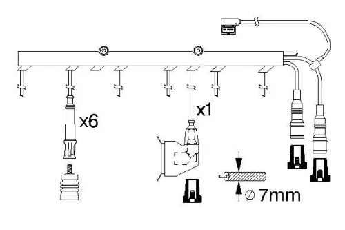 BOSCH Ignition Cable Kit (0986356323)