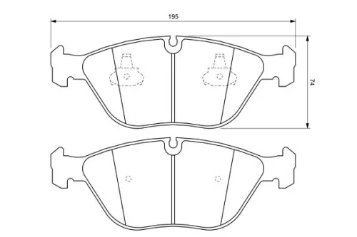 BOSCH Brake Pad Set, disc brake (0986424649)