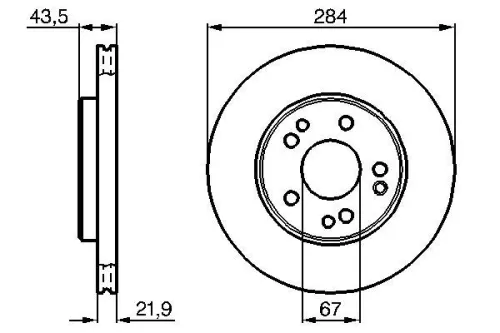 BOSCH Brake Disc (0986478186)