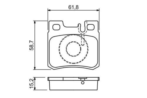 BOSCH Brake Pad Set, disc brake (0986490260)