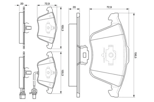 BOSCH Brake Pad Set, disc brake (0986494103)