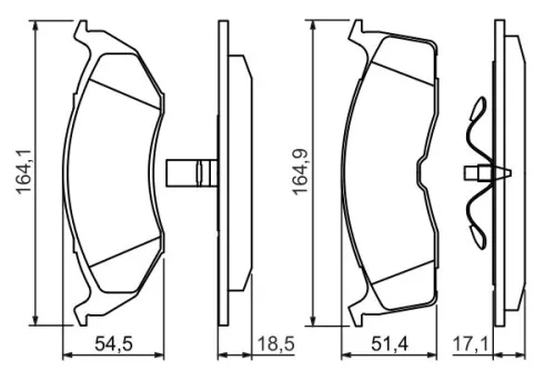 BOSCH Brake Pad Set, disc brake (0986424363)