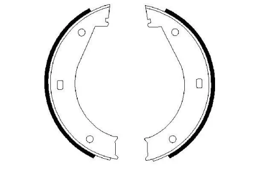 BOSCH Brake Shoe Set, parking brake (0986487211)