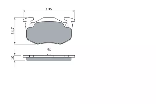 BOSCH Brake Pad Set, disc brake (0986460970)