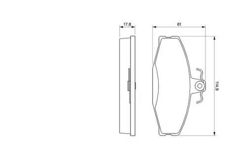 BOSCH Brake Pad Set, disc brake (0986424373)