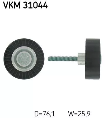 Deflection/Guide Pulley, V-ribbed belt