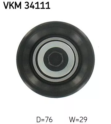 SKF Deflection/Guide Pulley, V-ribbed belt (VKM34111)
