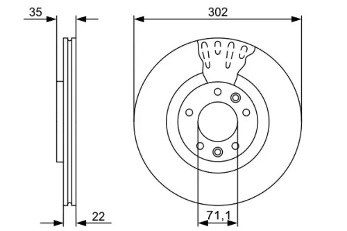 BOSCH Brake Disc (0986479500)