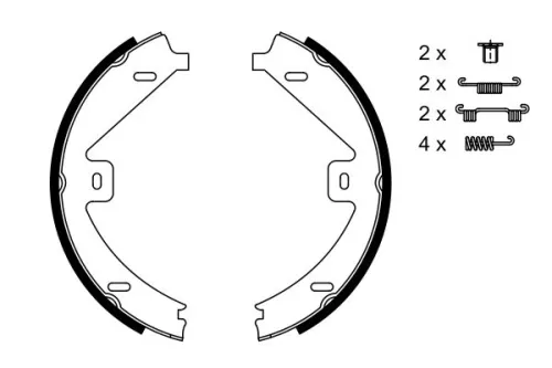 BOSCH Brake Shoe Set, parking brake (0986487752)