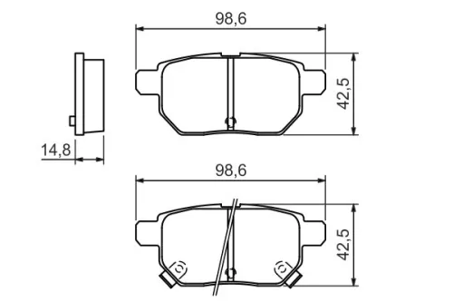 BOSCH Brake Pad Set, disc brake (0986494328)