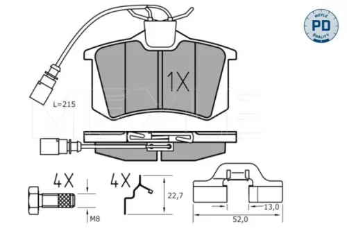 MEYLE Brake Pad Set, disc brake (0252355417/PD)