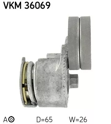 SKF Belt Tensioner, V-ribbed belt (VKM36069)