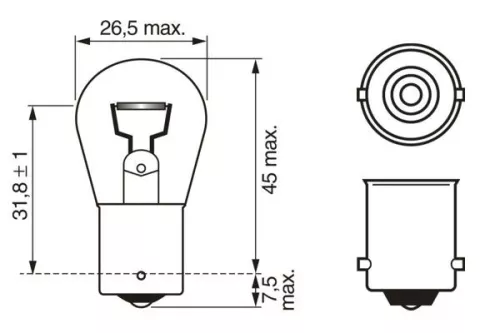 BOSCH Bulb, direction indicator (1987301017)
