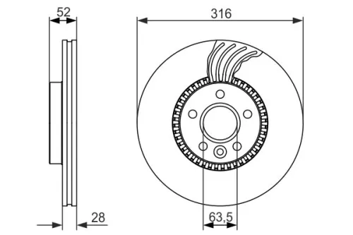 BOSCH Brake Disc (0986479C19)