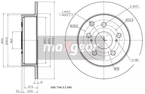 MAXGEAR Brake Disc (19-2353)