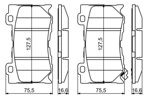 BOSCH Brake Pad Set, disc brake (0986494707)